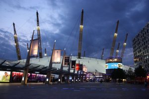 An external shot of the London O2 Arena