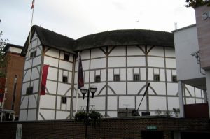 An external shot of Shakespeare's Globe Theatre in London