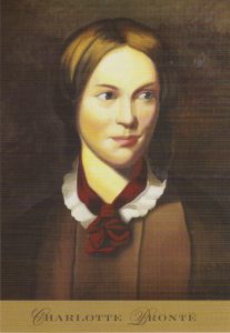 A postcard with an image of Charlotte Bronte