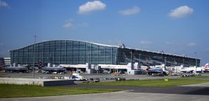 External shot of London Heathrow's Terminal 5 airport
